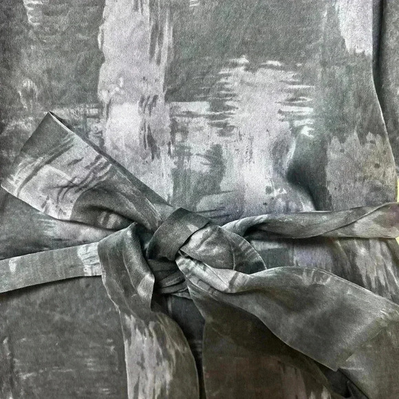 Banana Republic Purple Plum Black 100% Silk Dress Petite S Super Soft I1 - Picture 5 of 10